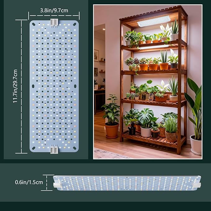 Grow Lights for Indoor Plants Full Spectrum,High PPFD 1536LEDs Plant Lights with 4/8/12/16/20H Timer, Flexible Series & Parallel Connection for Indoor Growing(8 Pack).