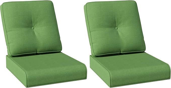 Joyside Outdoor Chair Cushions Set, 22x25/22x24 Inch Patio Furniture Deep Seat Cushions, Water Resistant & Thick Cushion, Outdoor Replacement Cushions for Seat and Sofa