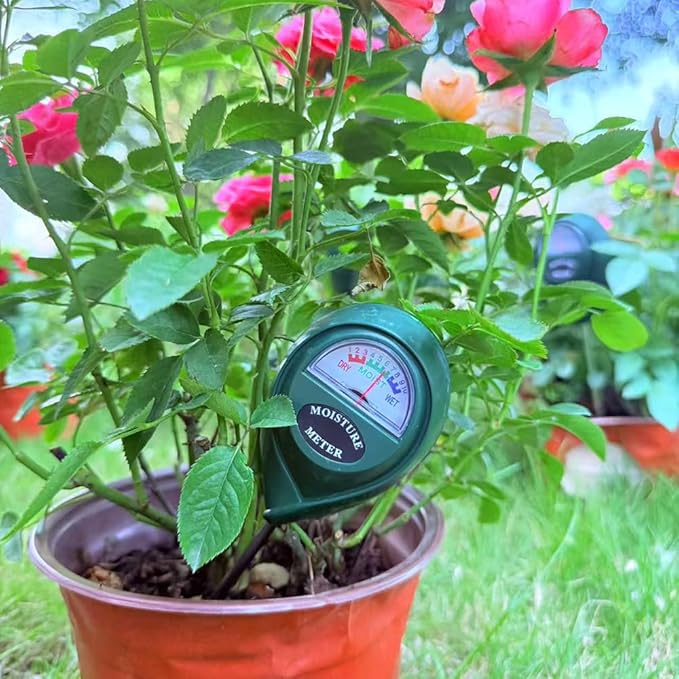 Soil Moisture Meter Water Content Tester Physical Sensing Measurement No Battery Required with Level 1~Level 10 Displaying for Plants and Soil in Garden Yard and Farm