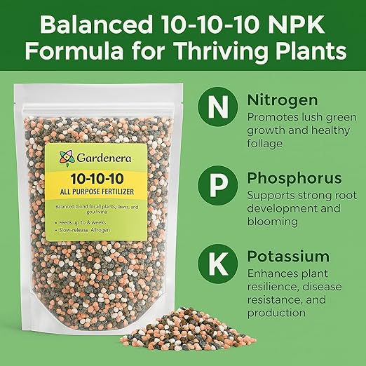 𝐁𝐄𝐒𝐓𝐒𝐄𝐋𝐋𝐄𝐑 10-10-10 Plant Fertilizer Slow Release | 10 10 10 All Purpose Fertilizer for Fruit Trees, Evergreens, Vegetables, Arborvitae, Fig Trees, Shrubs, Pines, Oaks, Flowers [10 Quarts]