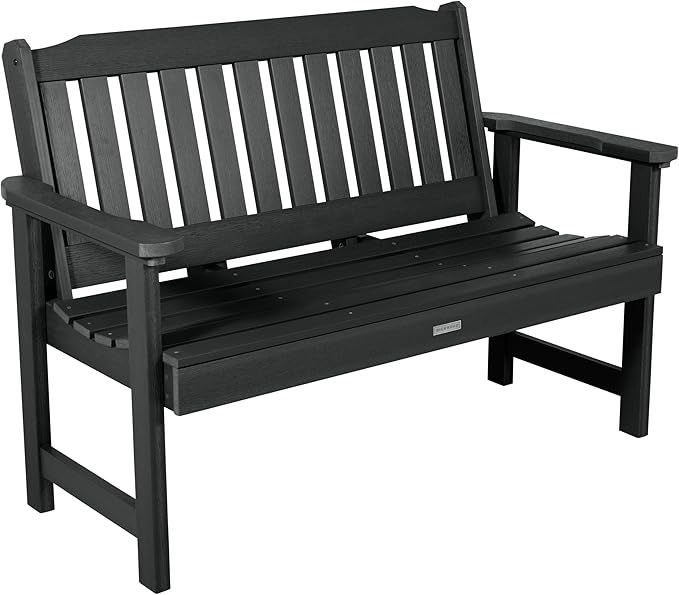 Highwood AD-BENW2-BKE Lehigh Garden Bench, 4 Feet, Black