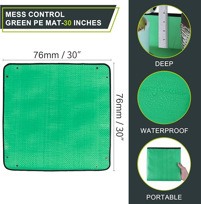 30" X 30" Large Plant Repotting Mat for Indoor Plants Potting Soil, Foldable Waterproof Plant Repotting/Potting Tray, Potting Mat for House Plants Succulents Gardening Tools Gifts for Gardener