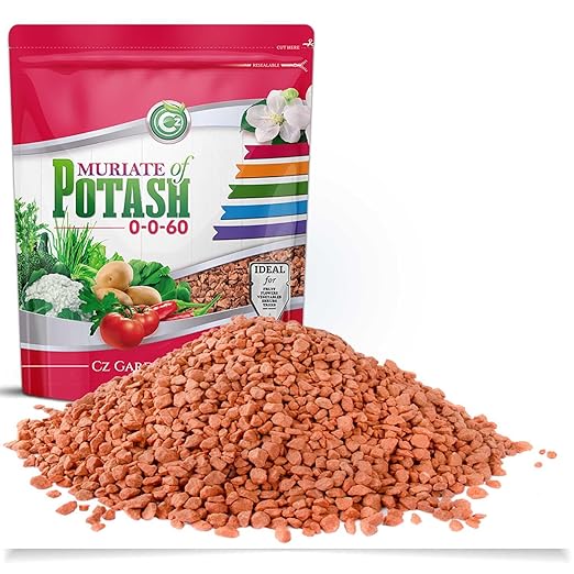 Muriate of Potash 0-0-60 Fertilizer Made in USA - MOP Potassium Plant Food for Indoor/Outdoor Plants, Flower Gardens, Fruit and Vegetable Gardens, Holistic Herbs, Trees and Green Lawns!
