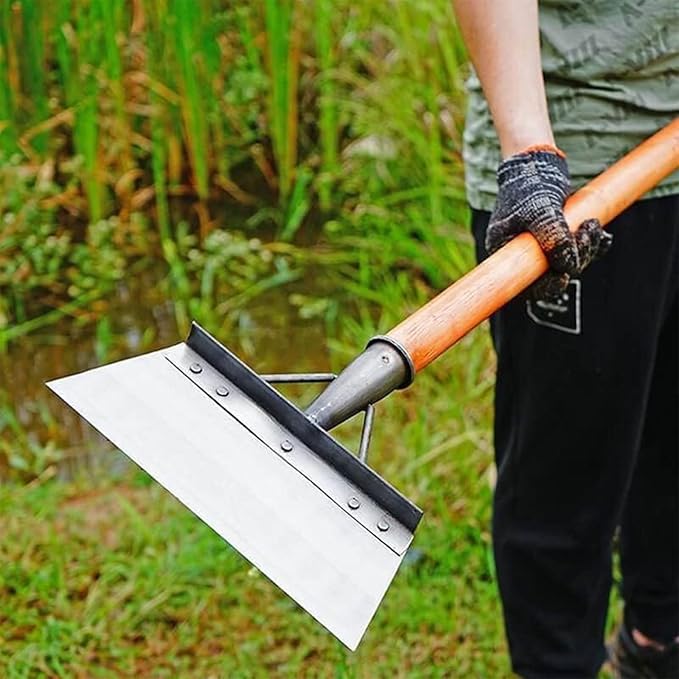 Multifunctional Garden Cleaning Shovel, Flat Shovel, Weed Scraper Tool, Garden Weed Scraper Tool Long Handle, (9 in)