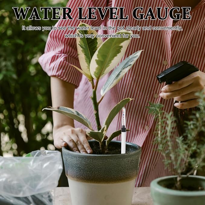 NOLITOY 2pcs Water Level Gauges: 300ml Plants Water Shortage Reminder Flower Pot Shortage Indicator for Garden and Home Use