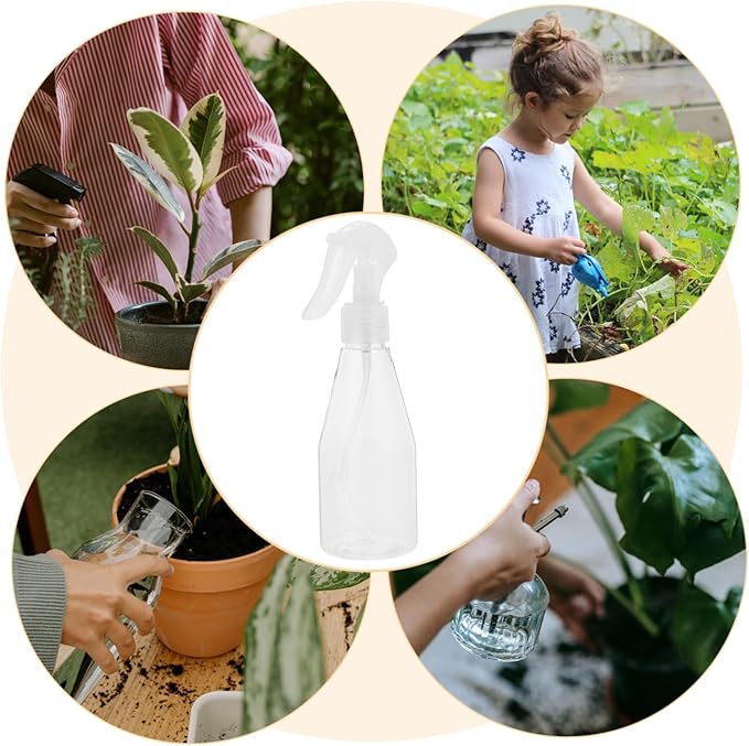 BESPORTBLE 5pcs Hand-Pumped Spray Bottle Plastic Watering Sprayers for Garden Bonsai and Microlandschaft for Plant Care and Cleaning Tasks White Color