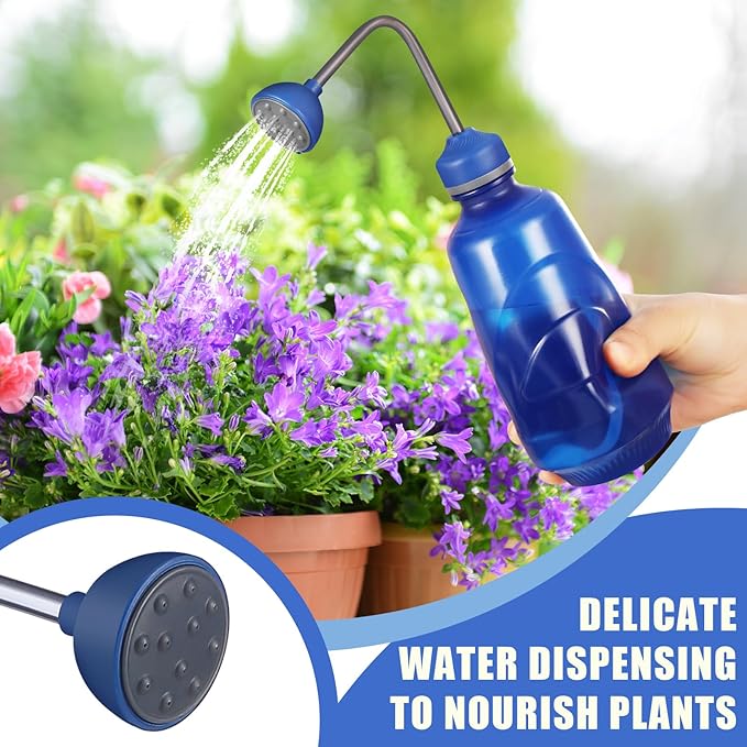 Watering Can 450ML,Succulent Watering Bottle Plant Flower Squeeze Bottle Plastic Bend Mouth Safety Wash Bottle 2 In 1 Spray Head Functionality