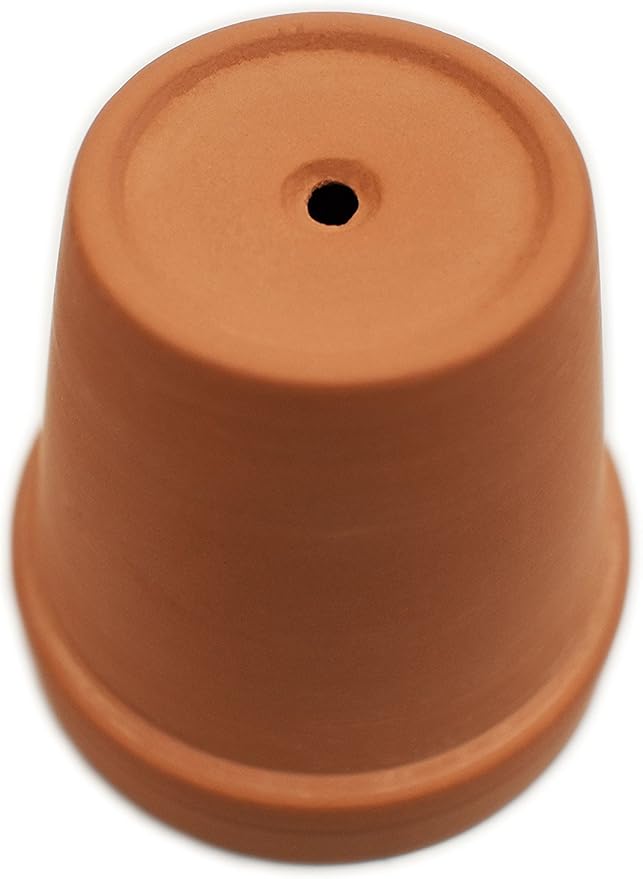 Black Duck Brand Set of 16 Terra Cot Pot Planter 2-1/2" x 2-1/2" Lawn & Garden Mini Flower Pots - 2.5" x 2.5" Terra Cotta (16)