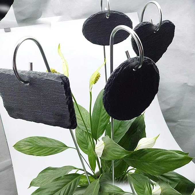 20 Pcs Silver 20cm Plant Label Hooks, Garden Markers Stake, Plant Sign Stake Rustproof Deformed Garden Plant Sign Hooks Hanging Rods for Flower, Planter, Plant Container Accessories