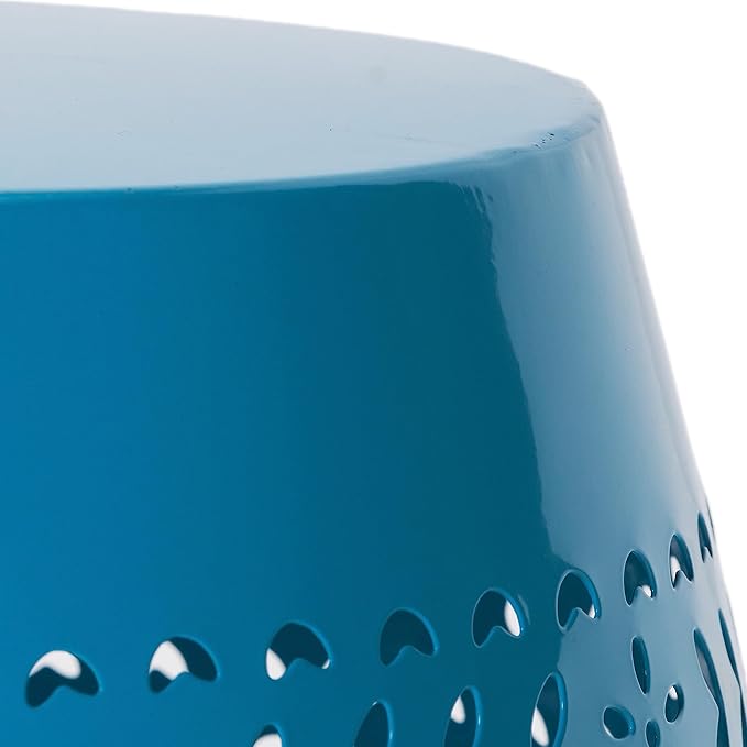 Christopher Knight Home Ruby Outdoor 12" Iron Side Table, Blue