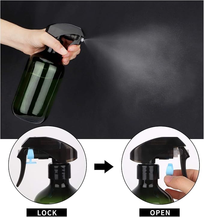 driew Plant Mister Spray Bottle, Plant Mister Water Spray Bottle for Plants Misting Bottle Water Fine Mist, Cleaning Solutions, Gardening, Indoor, Outdoor (Green - 17oz)