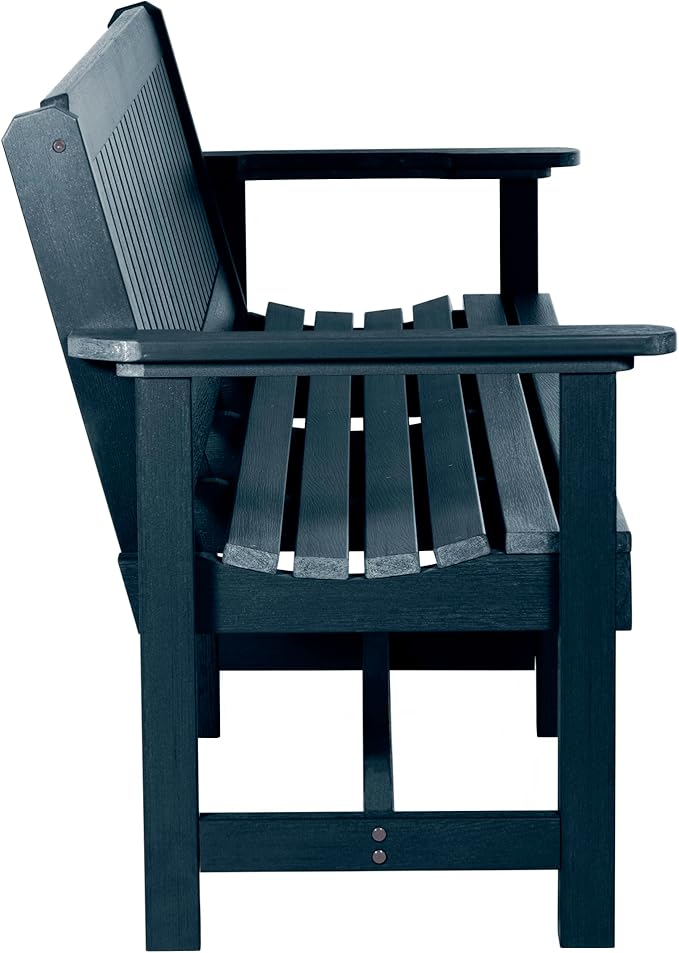 Sequoia Professional Commercial Grade Exeter Garden Bench, 6ft, Federal Blue