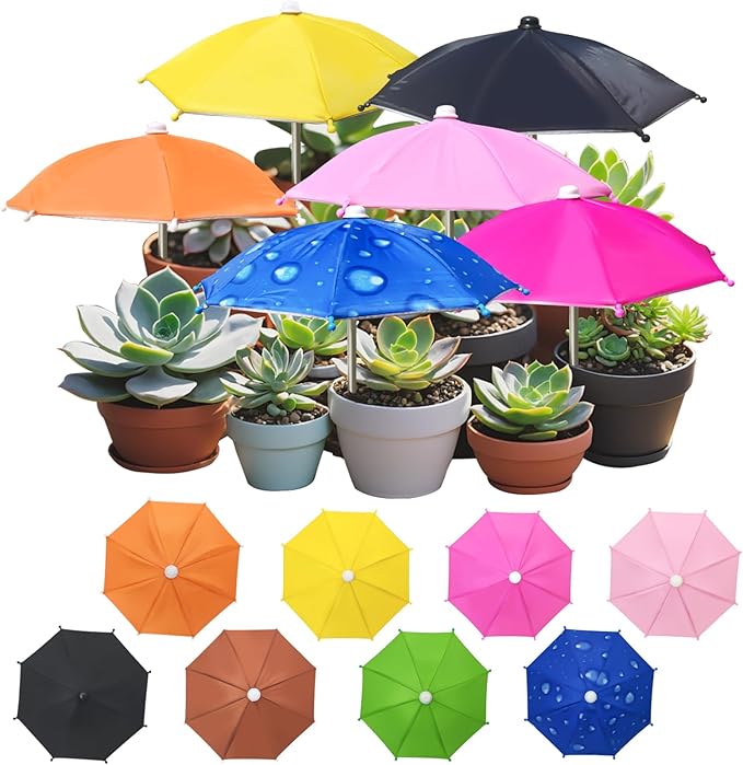 8PCS Small Plant Umbrellas for Outdoor Plants,Garden Umbrella Shade for Potted Plants,Garden Beds,Plants Shade Cover, Sun Shade Cloth for Plants,Provide Shade to ‌defend Plants from Blazing Sun.