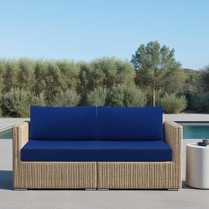idee-home Outdoor Cushions for Patio Furniture, Outdoor Seat Cushion, Waterproof Hampton Bay Deep Seat Replacement Couch Chair Cushions for Garden Lawn Backyard Deck, 30 x 30