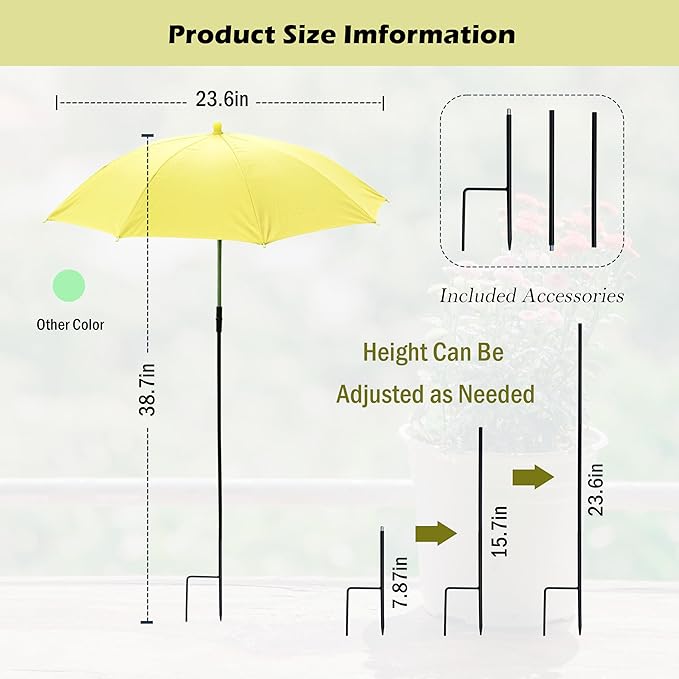 Joyline Gardening Gifts for Women Men, Plant Umbrellas for Outdoor Plants, Gifts for Plant Lovers Small Umbrella Sunshade Cover Plant Shade Cloth for Potted Plants, Garden Beds, Backyard