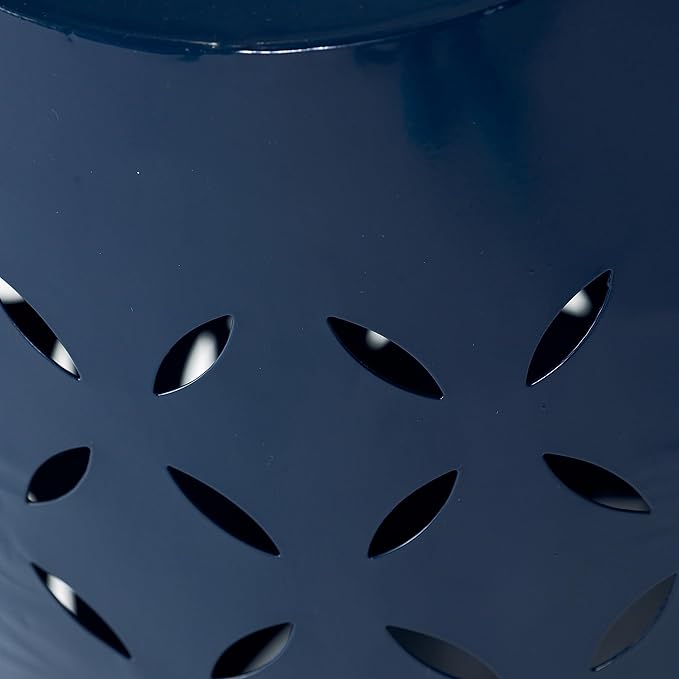 Christopher Knight Home Lilac Outdoor 12" Iron Side Table, Dark Blue