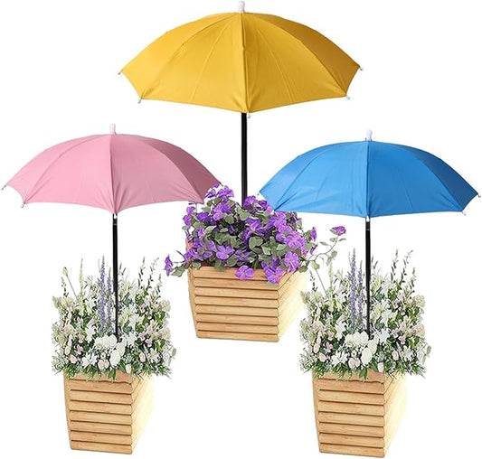 3pcs Plant Shade Umbrella for Outdoor, Garden Umbrella Sun Shade Potted Plants Garden Beds for Patio Flowers Fruits Vegetables