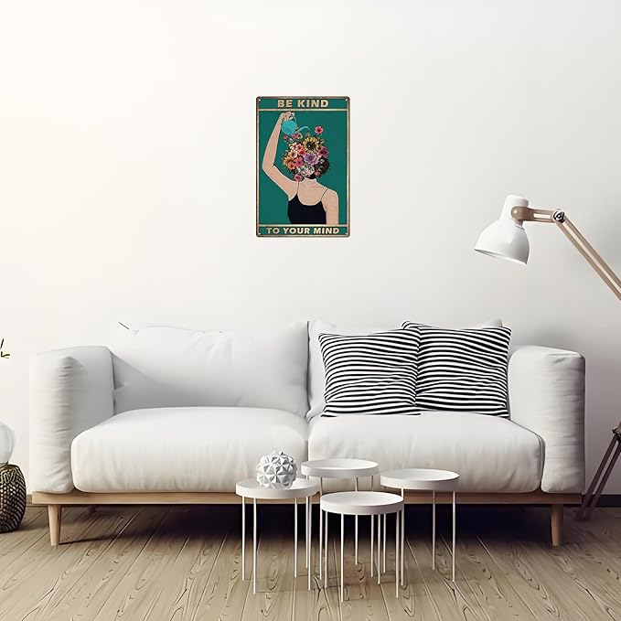 Vintage Wall Decor,Gifts to Encourage Women, Bedroom Wall Decor,12" x 8" Wall Art for Living Room,Gir Black Sign