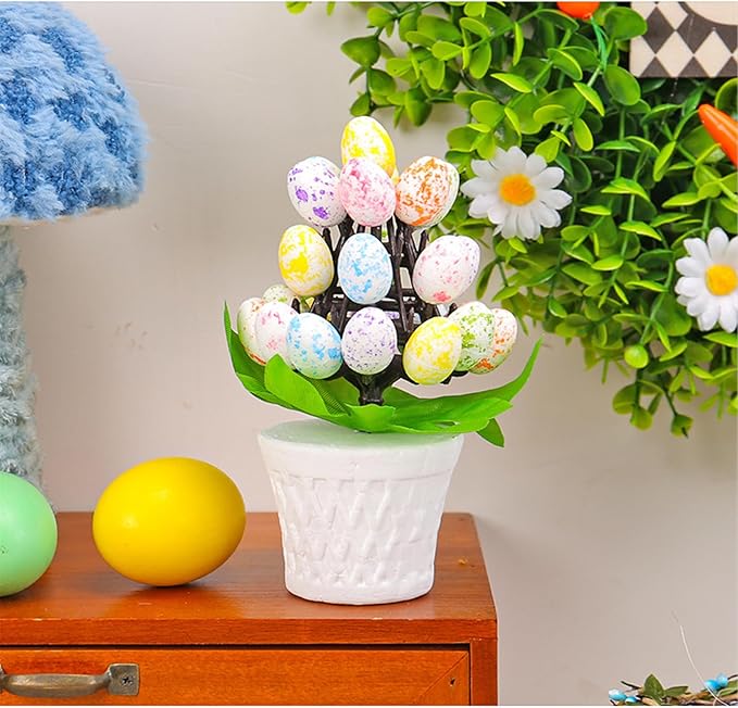 Sturdy Easters Eggs Potted Decoration Stylish Easters Eggs Vase Accent Display Decoration for Seasonal Home Styling Festival Atmosphere