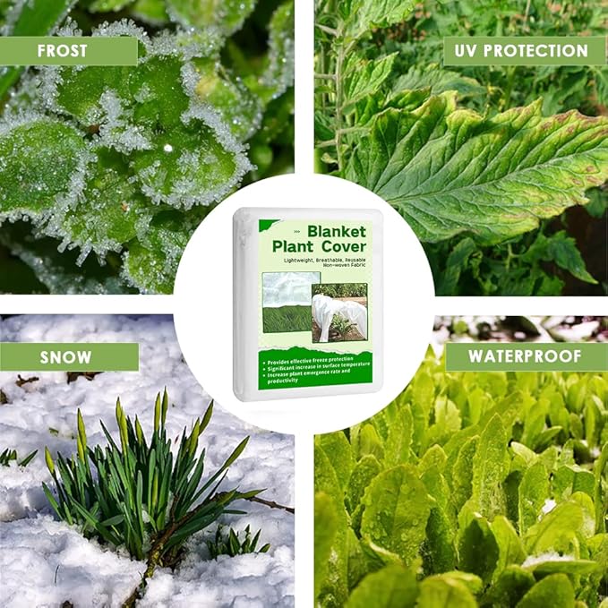 Plant Freeze Protection Cover, 7x50ft Frost Cloth Winter Garden Blanket, Floating Row Cover for Cold Weather and Shade, Perfect for Outdoor Vegetables, Trees, Greenhouse