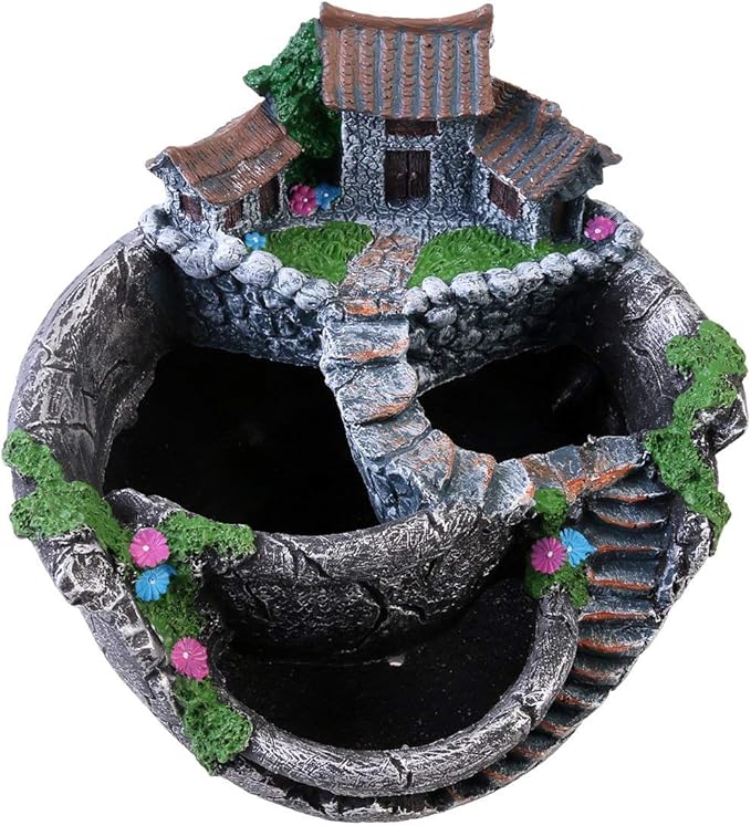 Creative Fairy Garden Flower Pot, Plant Pot, Succulent Plant Flower Pot Rack - Hanging Design Suitable for Home, Office, and Garden Decoration (Silvery)