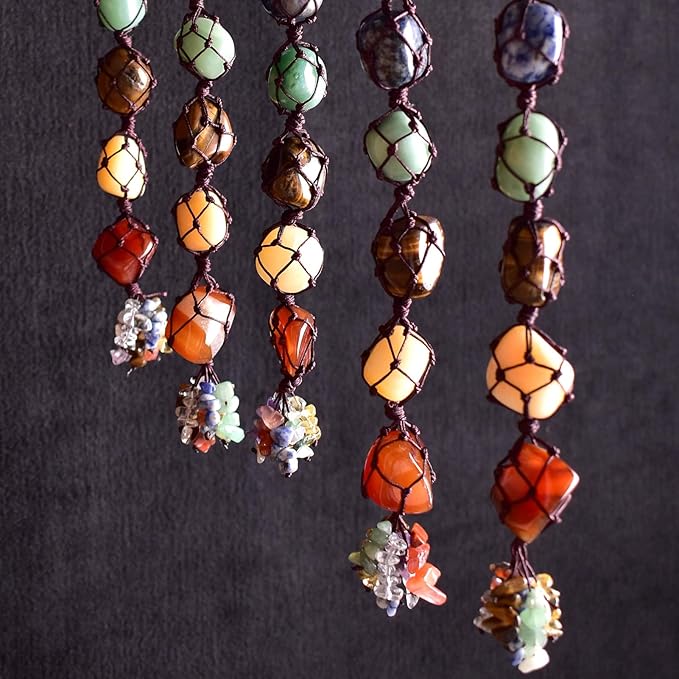 Polished Stone Set Crazy Lace Agate Crystals, 0.8" Handpicked Tumbled Gemstones Rocks, Pebbles for Reiki, Chakra, Healing, Home Decor