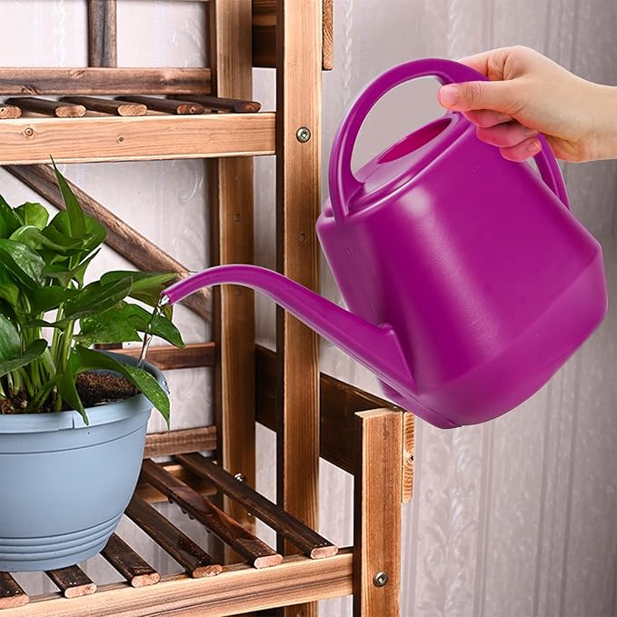 Fasmov Plastic Watering Can, Rose Red, 1-Gallon