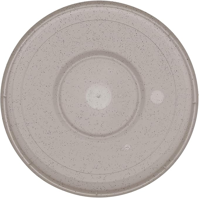 Bloem Terra Resin Saucer Tray: 6.5" Bottom Width - Vanilla Bean - Matte, Durable, Ribbed Bottom, Indoor and Outdoor, Fits 8" Terra Pots