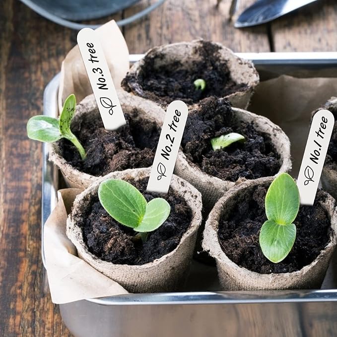 Plant Labels 4 Inch Plastic Plant Garden Labels 200 PCS Plant Name Tags for Seedlings,Seed Labels Plant Label Stakes with Permanet Marking Pen,Waterproof Plant Tags for Outdoor Indoor