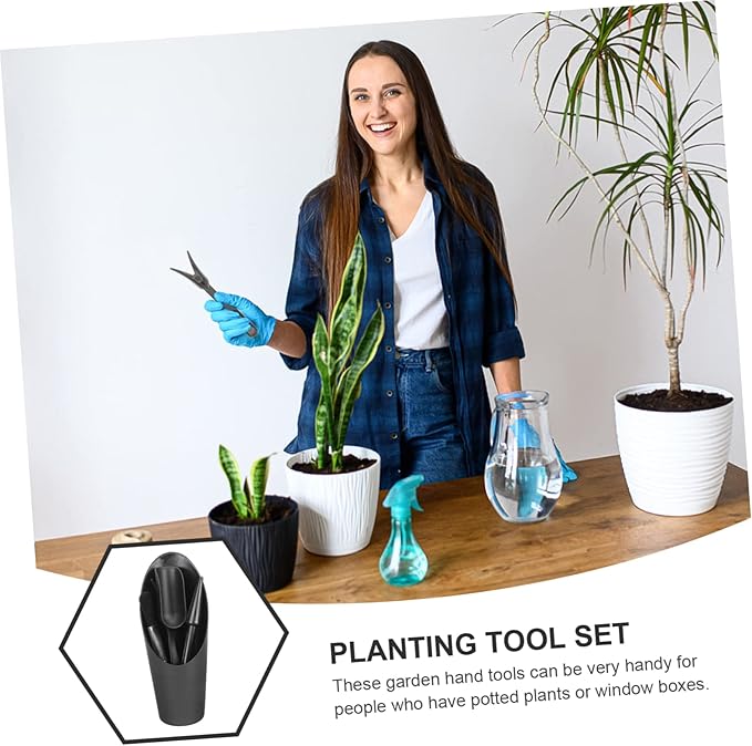 GALPADA 2Sets Gardening Tools for Succulent Planting Durable Accessories for Potted Plants Window Boxes and Garden Care Includes Scooper Transplanter and Cleaning Brush