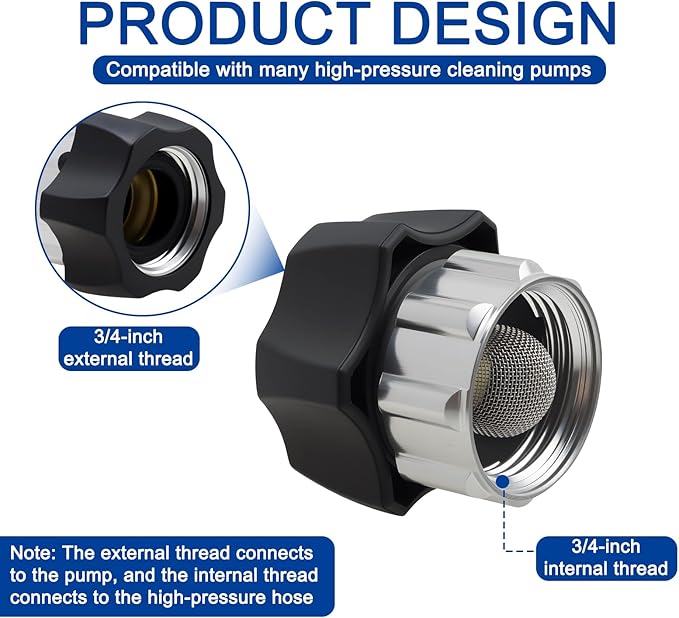 1PCS Electric Pressure Washer Coupler,Garden Hose Adapter,Pressure Washer Adapter Set for Yard,Car & Patio Cleaning,Ideal for Homeowners,Gardeners and DIY Cleaners