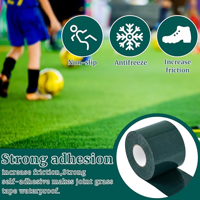 1 Roll 6 in x 33 ft Double Sided Turf Tape for Artificial Grass Rug Self Adhesive Artificial Turf Tape for Lawn Garden Carpet Connecting Outdoor Carpet