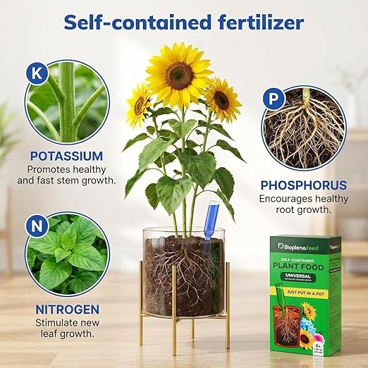 All-Purpose Liquid Plant Food Fertilizer (6-Pack) | Concentrated Nutrient Solution for Indoor & Outdoor Plants | Bloom Booster Nutrient Solution for Vibrant Growth & Strong Roots | Made in The USA