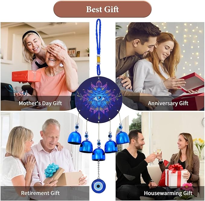 BWINKA Unique Wind Chimes for Outdoor Garden Home Hanging Decoration (EYE-SZE98)