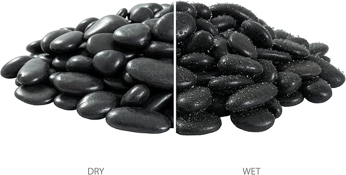 MSI Decorative Polished Black Pebbles, 0.4 Inch, 40 lb. Bag