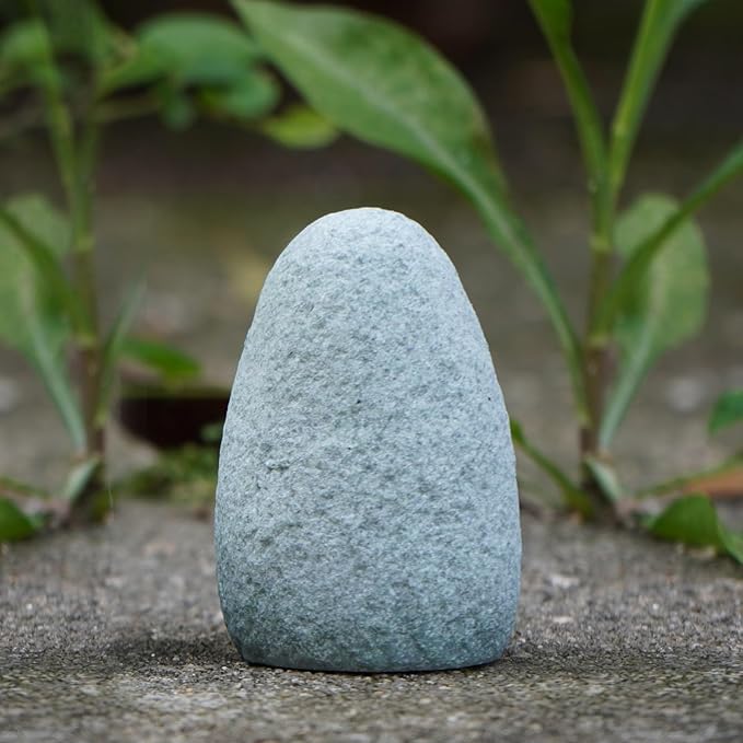Cute Stone Primitive Man Figurine: Funny Stoneman Statue for Outdoor Decor, Carving Face Garden Home Decoration Fish Tank Ornament - Stone Man A
