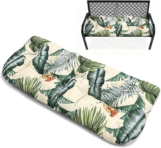 Outdoor Waterproof Bench Cushions 51x 20 Non-Slip with Ties Indoor/Outdoor Chair Cushion for Patio Swing Loveseat Bench Kitchen Benches,Hawaii