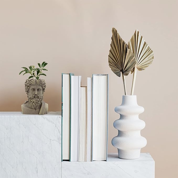 Greek God Zeus Planter Pot (Mini Size); Garden Decor Statue Head Planter