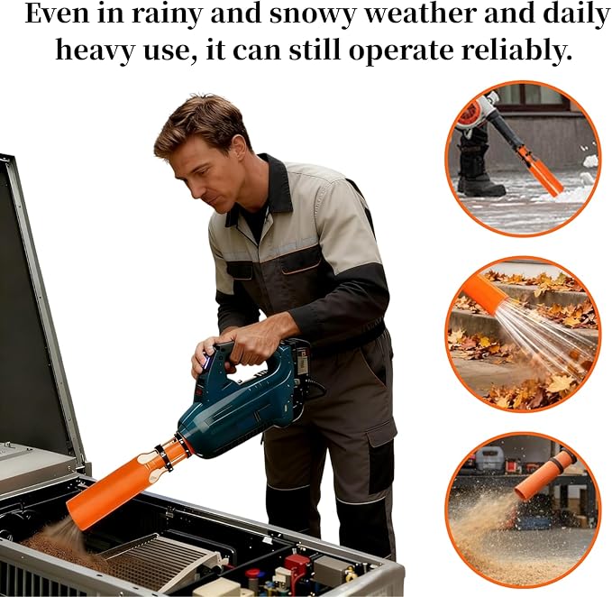 Leaf Blower Air Booster, Air Flow Booster for Blower, Universal Blower Nozzle Accessories, Dual Flow Power Can Improve Cleaning Speed, Used for Courtyard, Lawn, Garden, and Lane Cleaning. (Black)