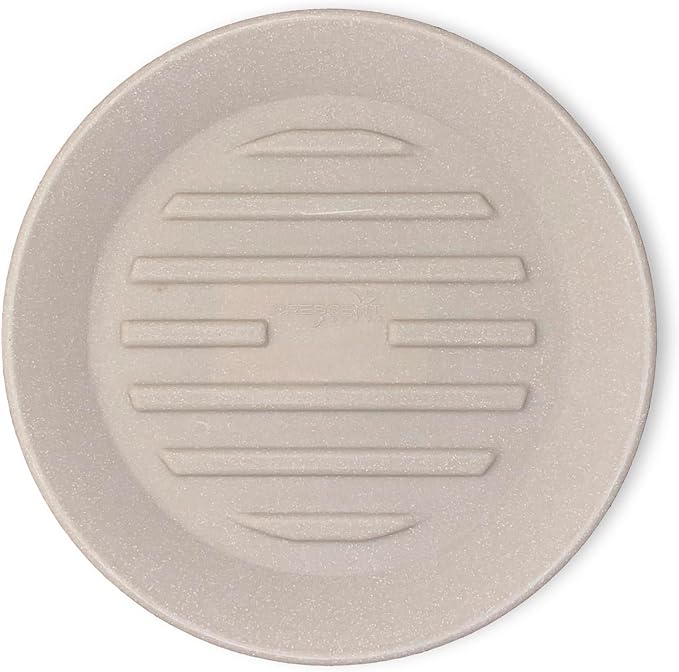 Crescent Garden Universal Round Planter Saucer, Durable Drainage Dish for Plant Pots, Heavy-Duty Plant Dishes Saucer, Indoor & Outdoor Plant Trays - Parchment (18 inch Inner, 23 inch Outer Diameter)
