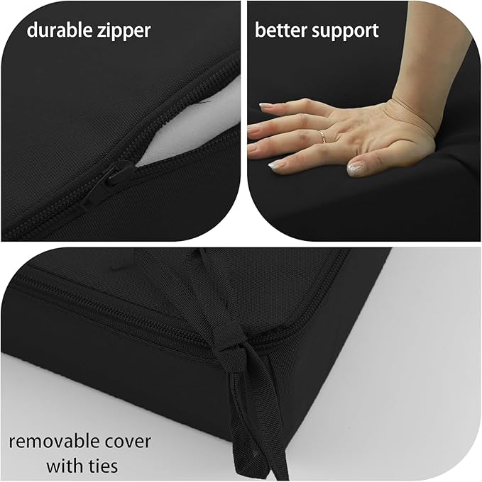 Outdoor Cushions for Patio Furniture, Outdoor Seat and Back Cushion, Waterproof Hampton Bay Deep Seat Replacement Couch Cushions for Garden Lawn