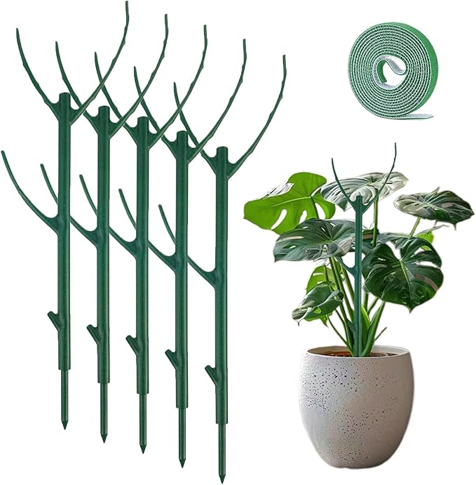 5PCS Monstera Plant Support, Stackable Plant Stakes for Indoor Plants, Plant Sticks Support Tall for Climbing Potted Plants