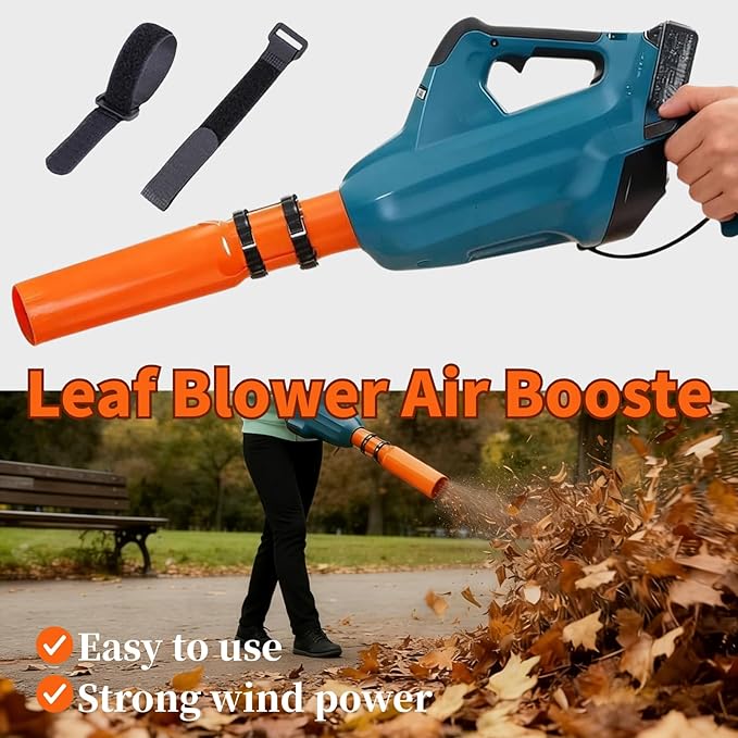 Leaf Blower Air Booster, Air Flow Booster for Blower, Universal Blower Nozzle Accessories, Dual Flow Power Can Improve Cleaning Speed, Used for Courtyard, Lawn, Garden, and Lane Cleaning. (Black)