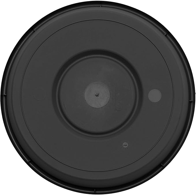 Bloem Terra Resin Saucer Tray: 4.75" Bottom Width - Black - Matte, Durable, Ribbed Bottom, Indoor and Outdoor, Fits 6" Terra Pots