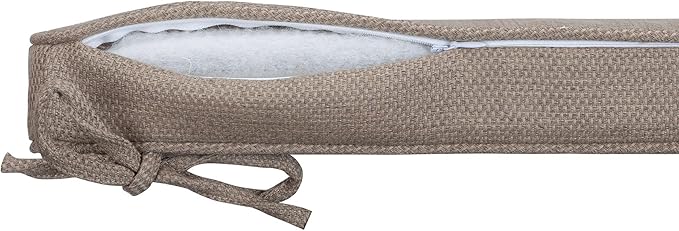 Magpie Fabrics Square Corner Seat Cushion, 18" x 18" x 2.5", 2 Pack, Indoor/Outdoor Waterproof Weather Resistant Universal Chair Pads for Patio Garden Dining - Brown