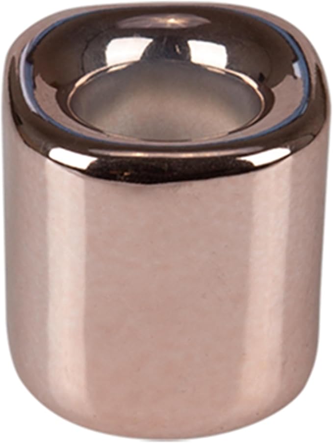 Mega Candles 10 pcs Rose Gold 1/2 Inch Diameter Ceramic Chime Ritual Spell Candle Holders, Great for Casting Chimes, Meditation, Rituals, Spells, Vigil, Witchcraft, Wiccan Supplies