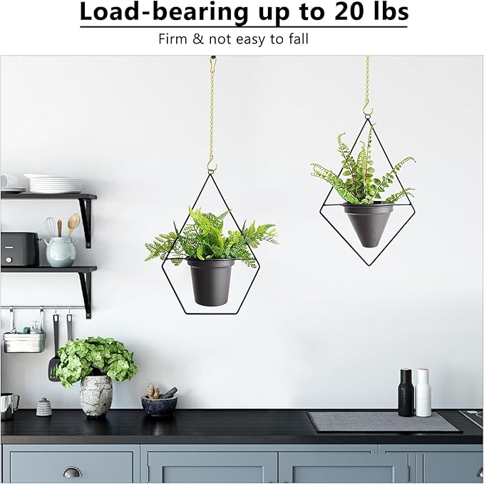garini 26 Inch Hanging Basket Chain with Hooks,Gold Hanging Chain for Hanging Bird Feeders, Billboards, Chalkboards, Basket, Planters, Lanterns, Wind Chimes and Decorative, 8 Pack