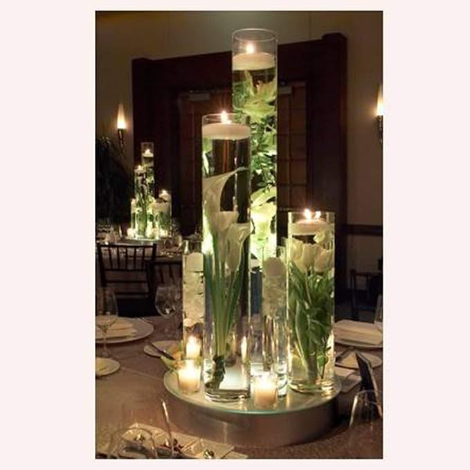 WGV Cylinder Vase, Diameter 5", Height 18", Clear Glass Floral Planter Container, Tall Centerpiece Arrangement for Wedding Party Event Home Office Decor, 1 Piece