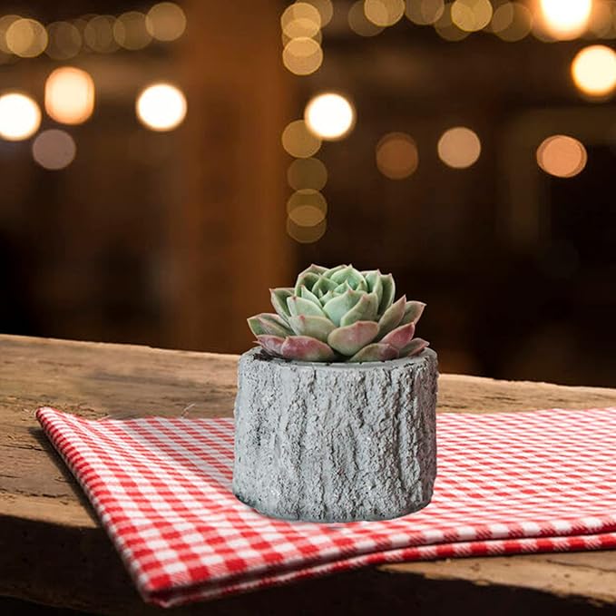 Tree Stump Silicone Mold Concrete Succulent Planter Epoxy Resin Clay Cement Mould Candle Pen Holder Storage Box
