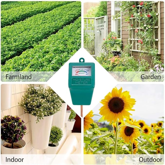 Cute Critter Soil Meter Indoor/Outdoor Moisture Sensor Frog & Ladybug, Soil Water Monitor, Flowers, Plant Care Home Garden (Green)